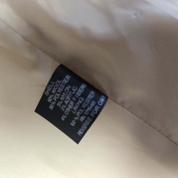 London Fog sand wool womens pea coat plus 1x - Picture 10 of 12